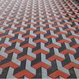 Beautifully laid paver block pavement